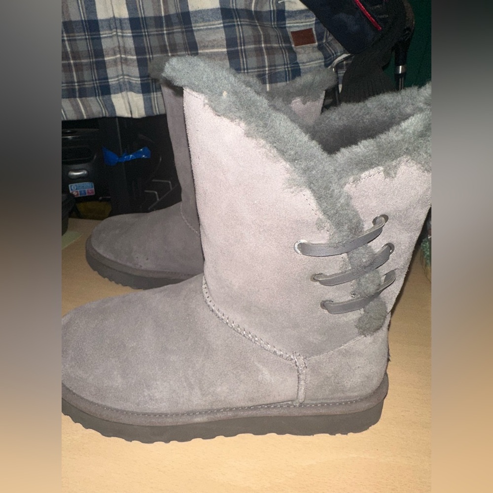 UGG Gray Suede Winter Boots